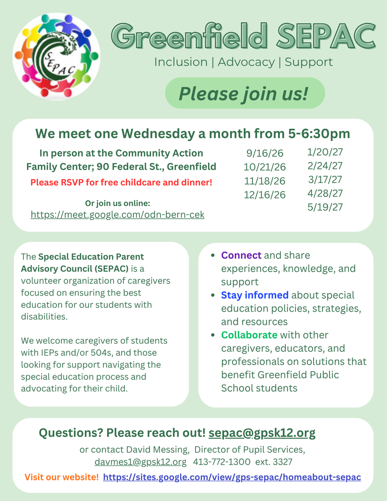 SY26-27 SEPAC Meeting Dates